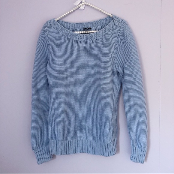 Talbots Sweaters - Talbots Light Blue Chunky Oversized Knit Sweater